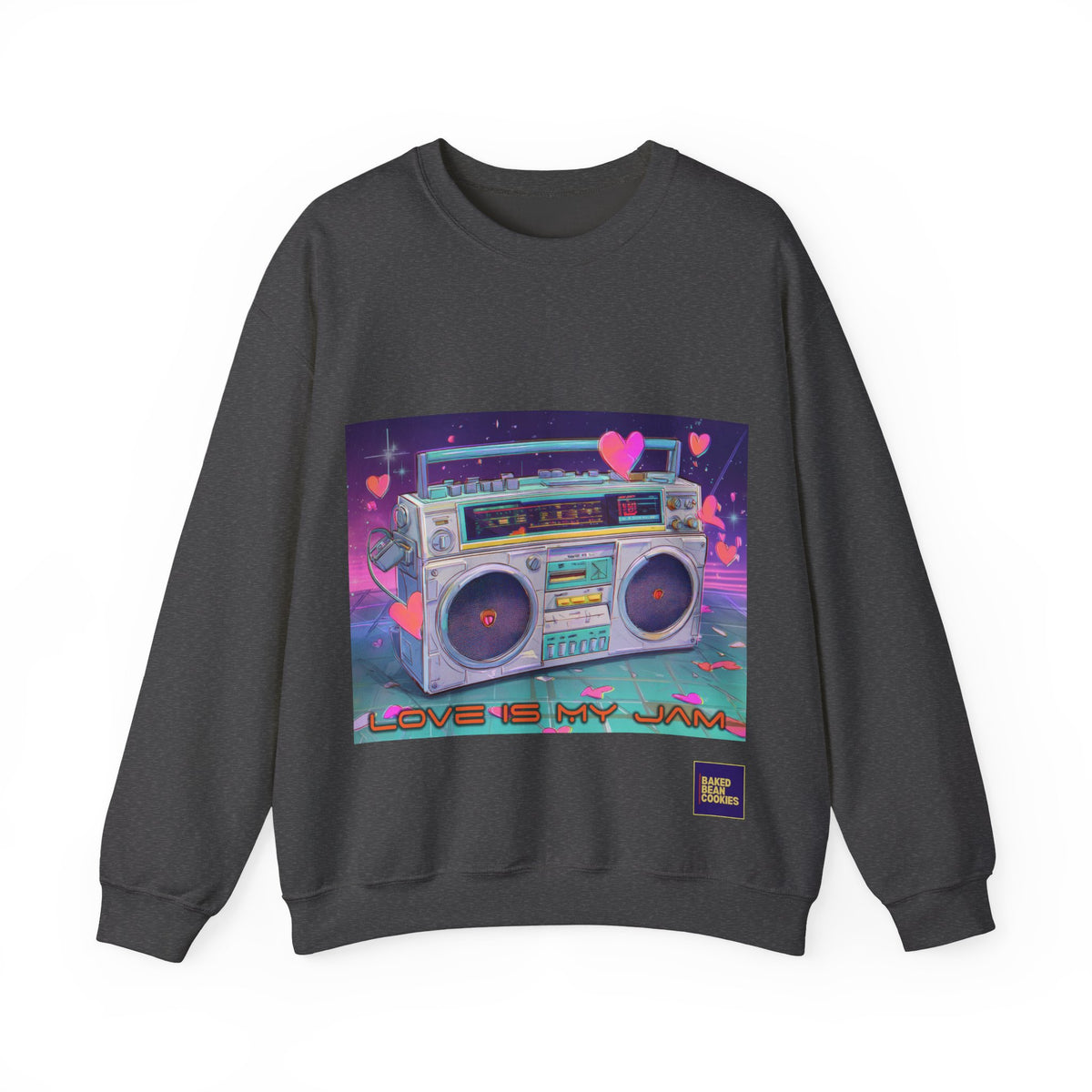 Love Is My Jam Boombox Sweatshirt For Couples | 80s Retro Valentines