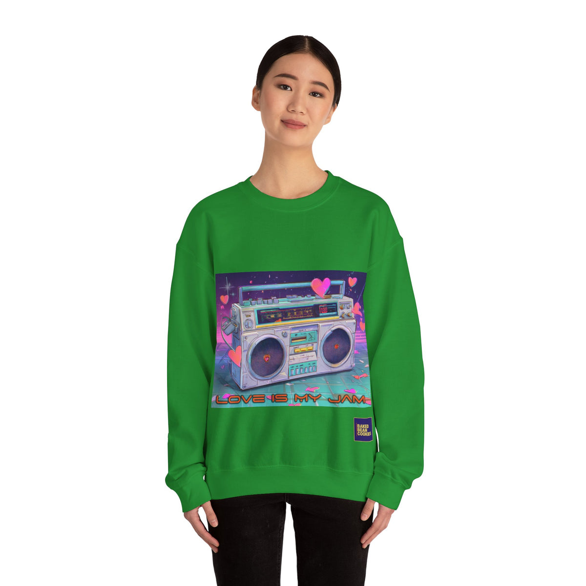 Love Is My Jam Boombox Sweatshirt For Couples | 80s Retro Valentines