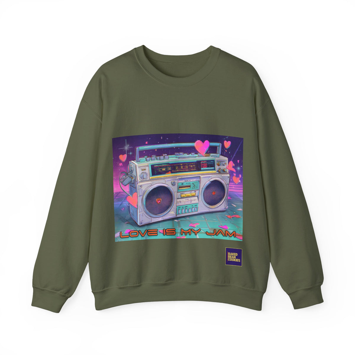 Love Is My Jam Boombox Sweatshirt For Couples | 80s Retro Valentines