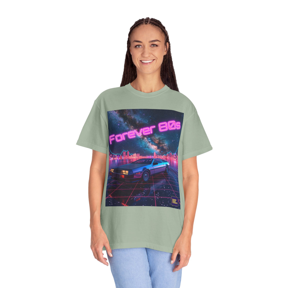 Retro Neon Sports Car Forever 80s Tee