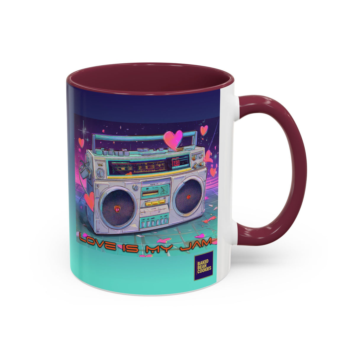 80s Retro Boombox mug | 11oz or 15 oz Colorful Ceramic Mug