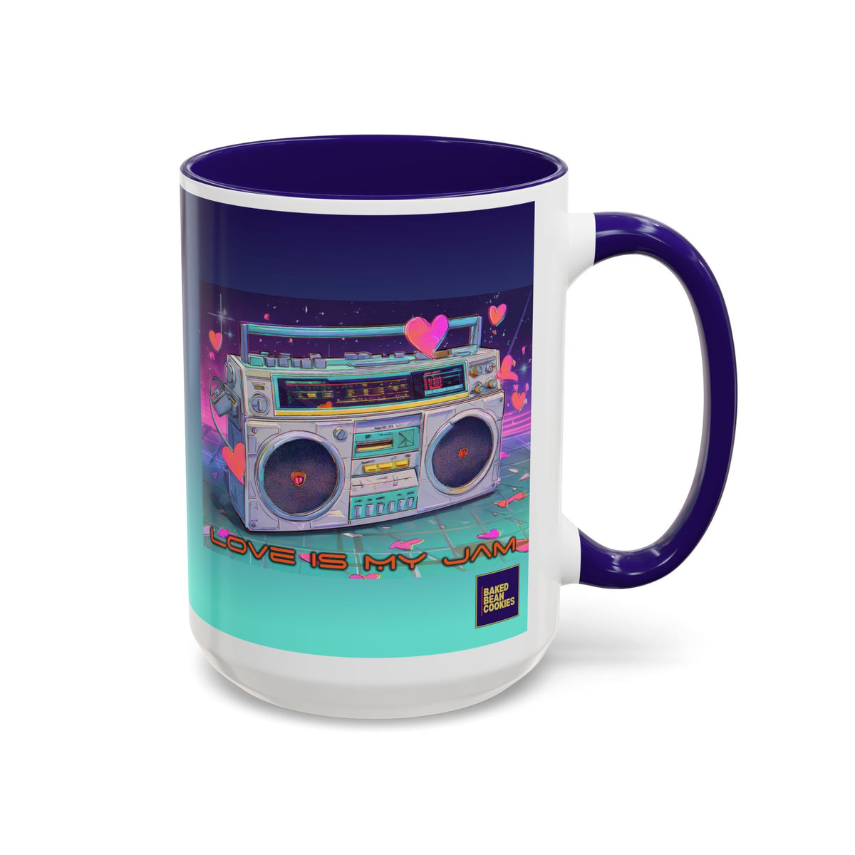 80s Retro Boombox mug | 11oz or 15 oz Colorful Ceramic Mug