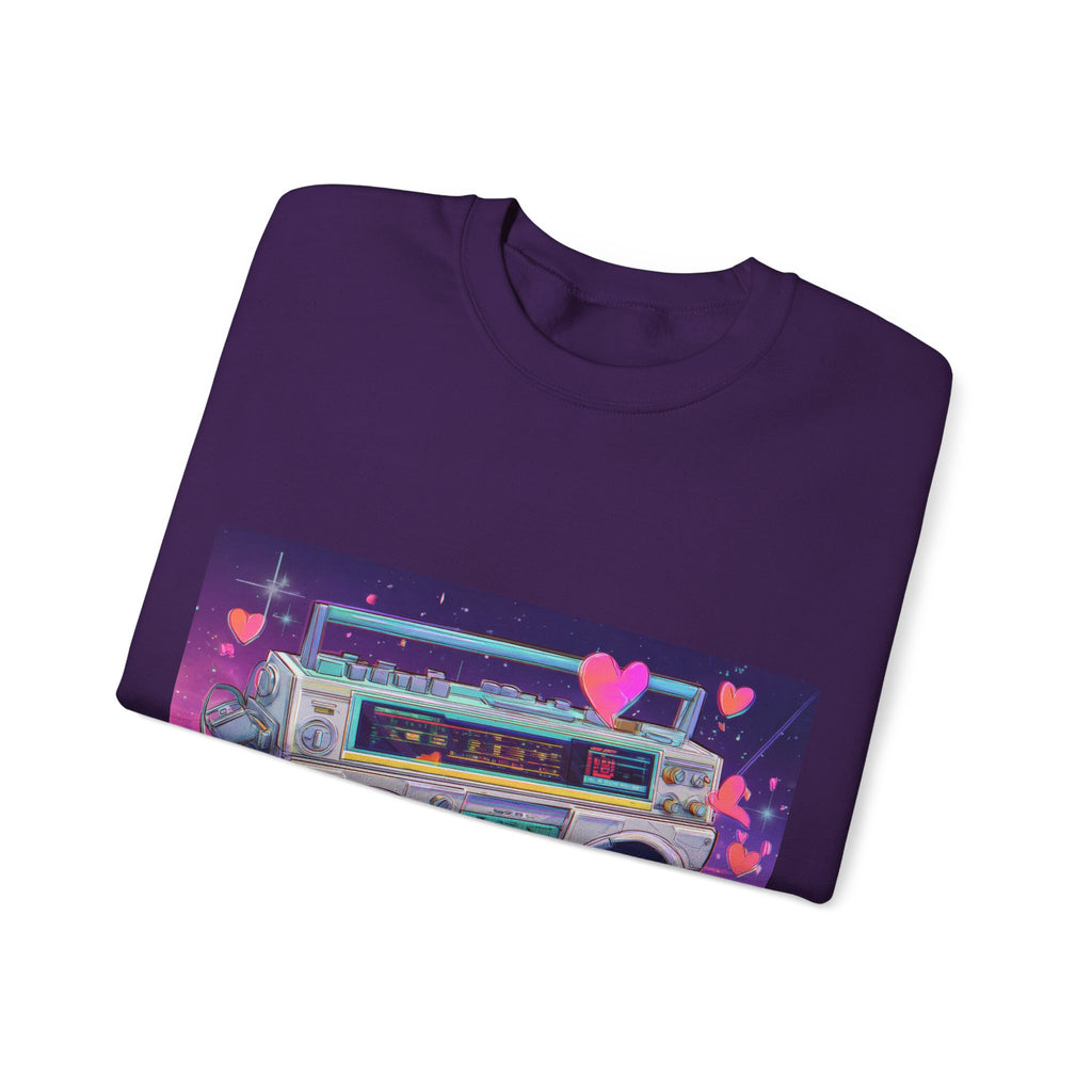 Love Is My Jam Boombox Sweatshirt For Couples | 80s Retro Valentines
