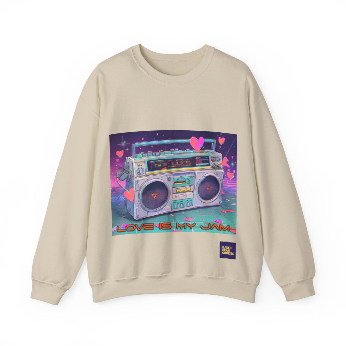 Love Is My Jam Boombox Sweatshirt For Couples | 80s Retro Valentines