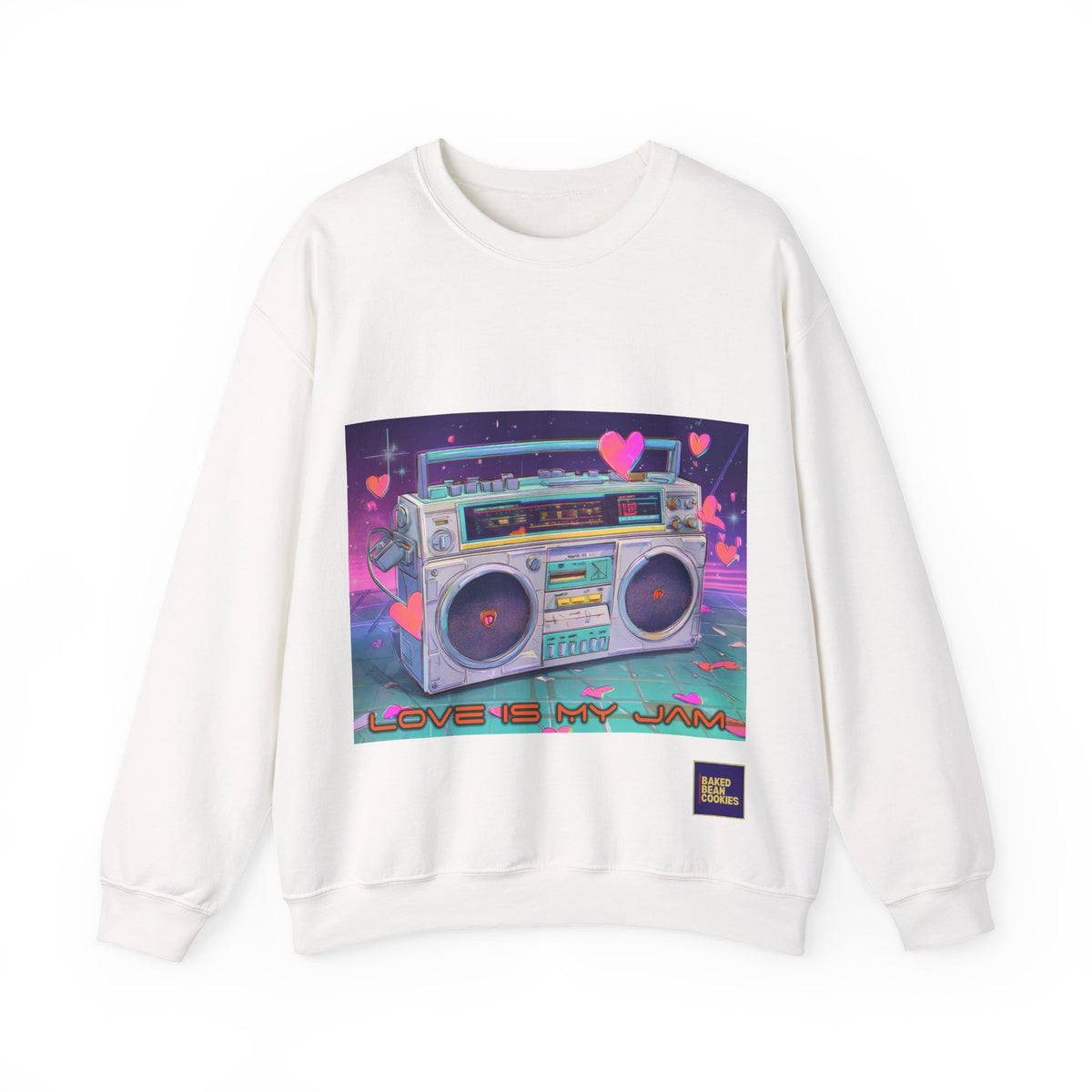 Love Is My Jam Boombox Sweatshirt For Couples | 80s Retro Valentines