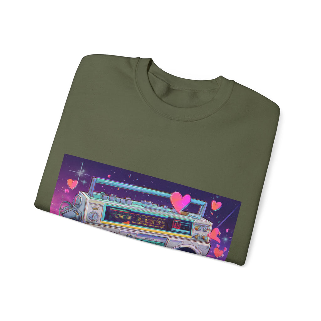 Love Is My Jam Boombox Sweatshirt For Couples | 80s Retro Valentines