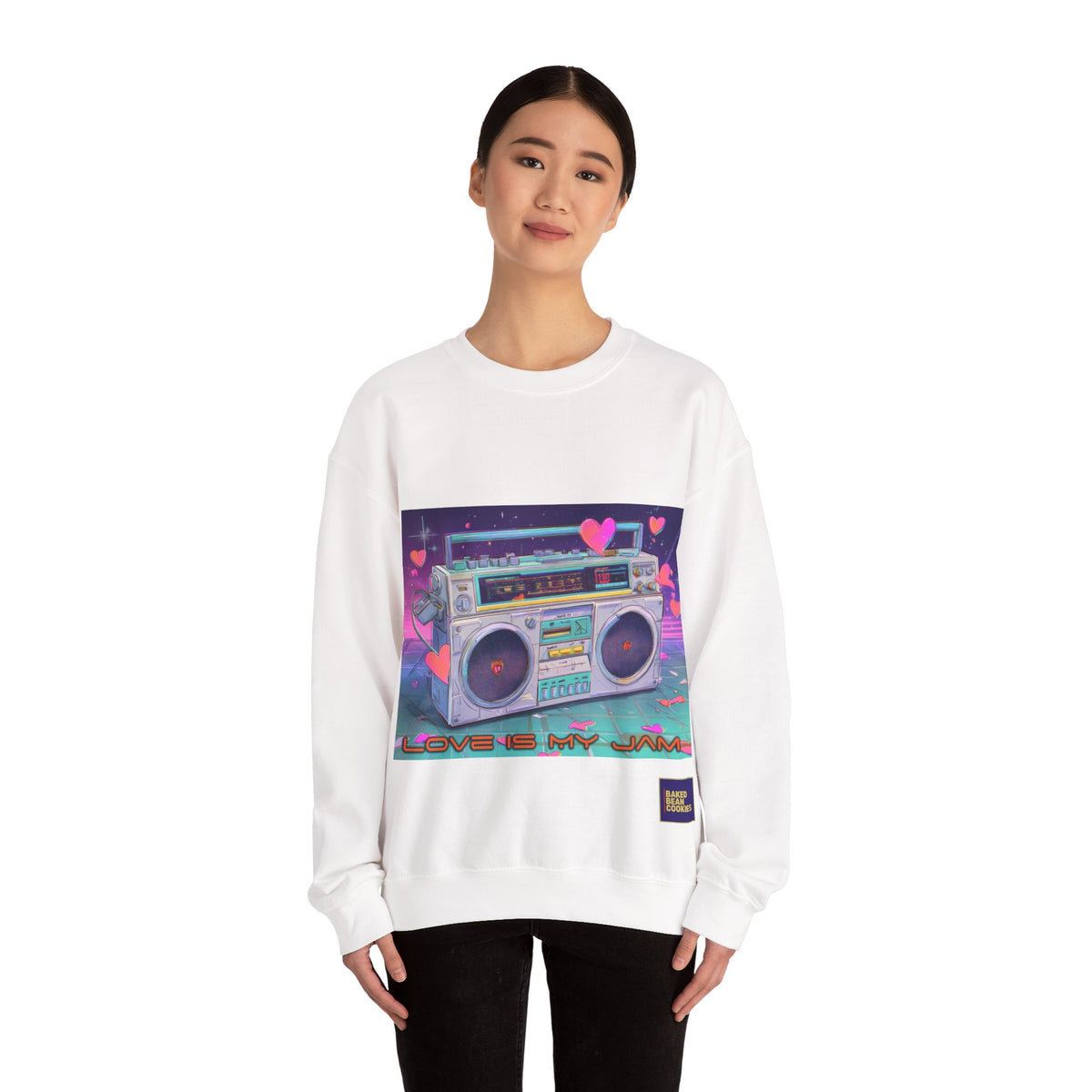 Love Is My Jam Boombox Sweatshirt For Couples | 80s Retro Valentines