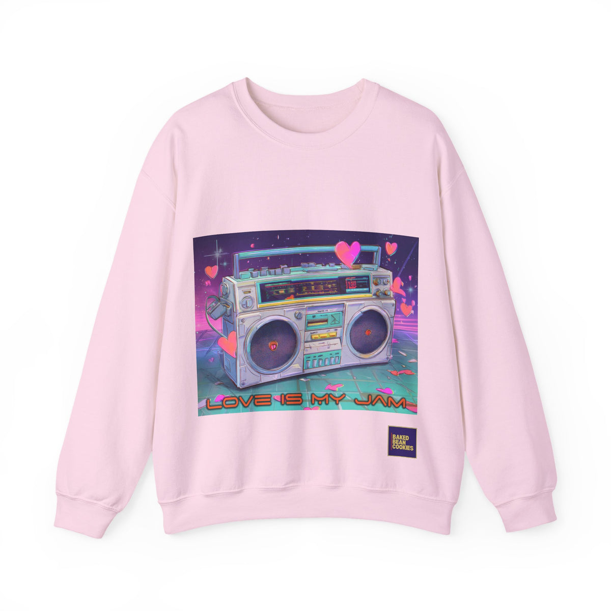 Love Is My Jam Boombox Sweatshirt For Couples | 80s Retro Valentines