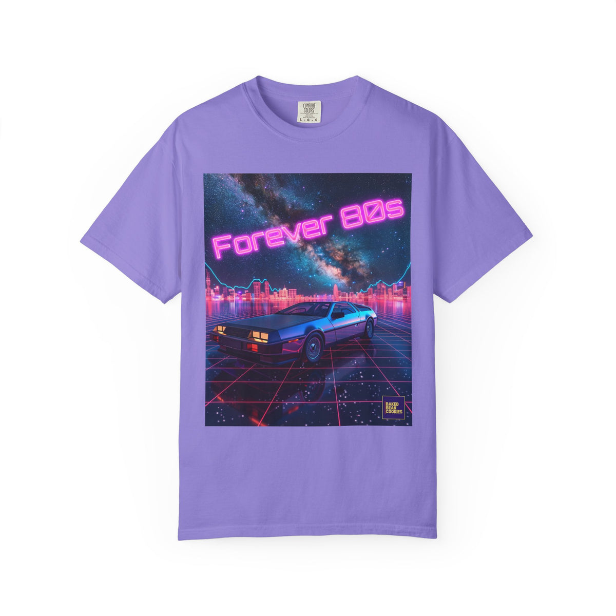 Retro Neon Sports Car Forever 80s Tee