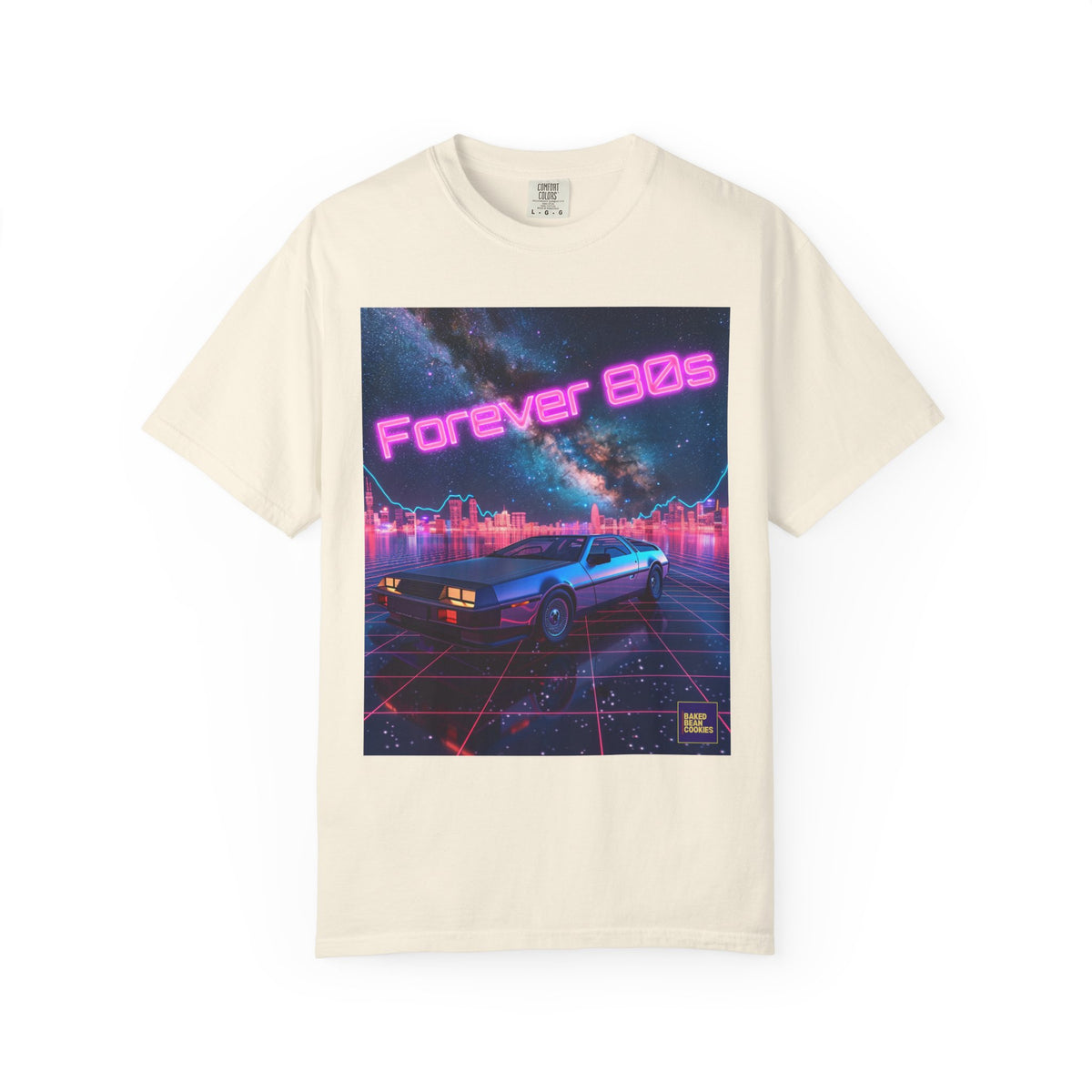 Retro Neon Sports Car Forever 80s Tee