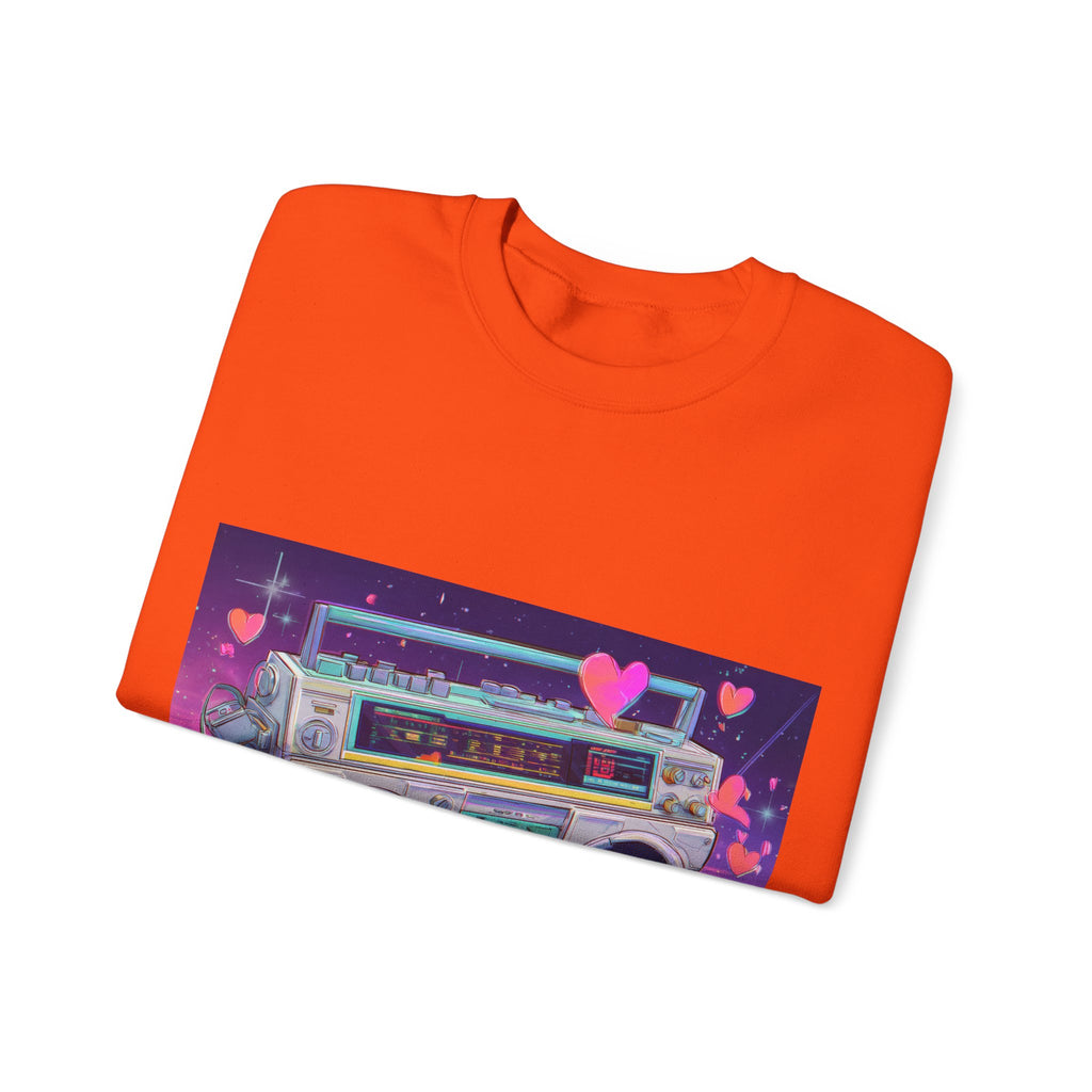 Love Is My Jam Boombox Sweatshirt For Couples | 80s Retro Valentines