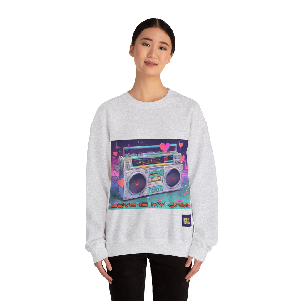 Love Is My Jam Boombox Sweatshirt For Couples | 80s Retro Valentines