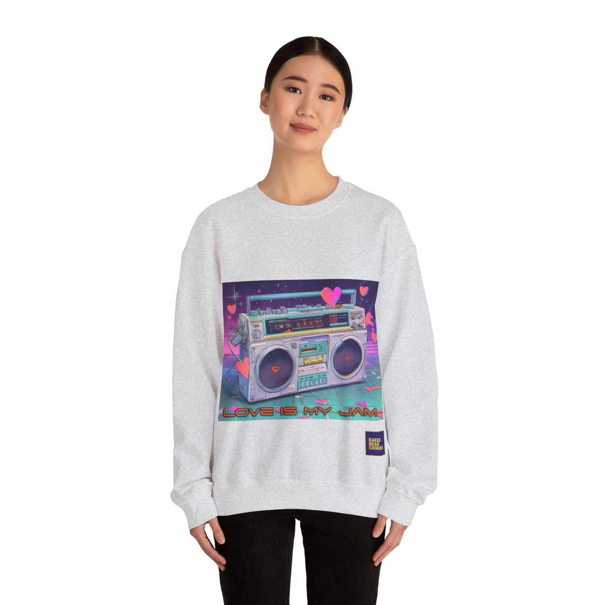 Love Is My Jam Boombox Sweatshirt For Couples | 80s Retro Valentines