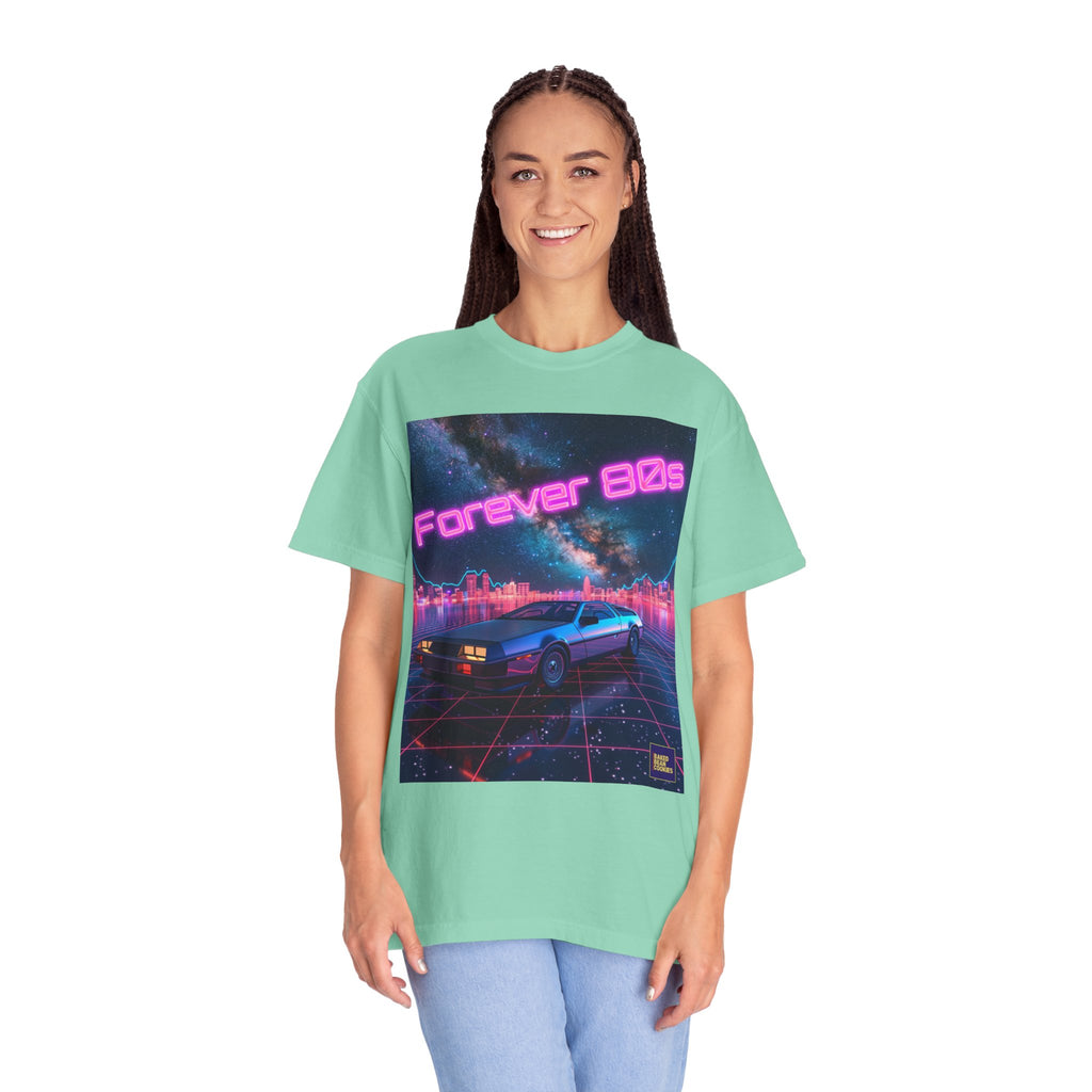 Retro Neon Sports Car Forever 80s Tee