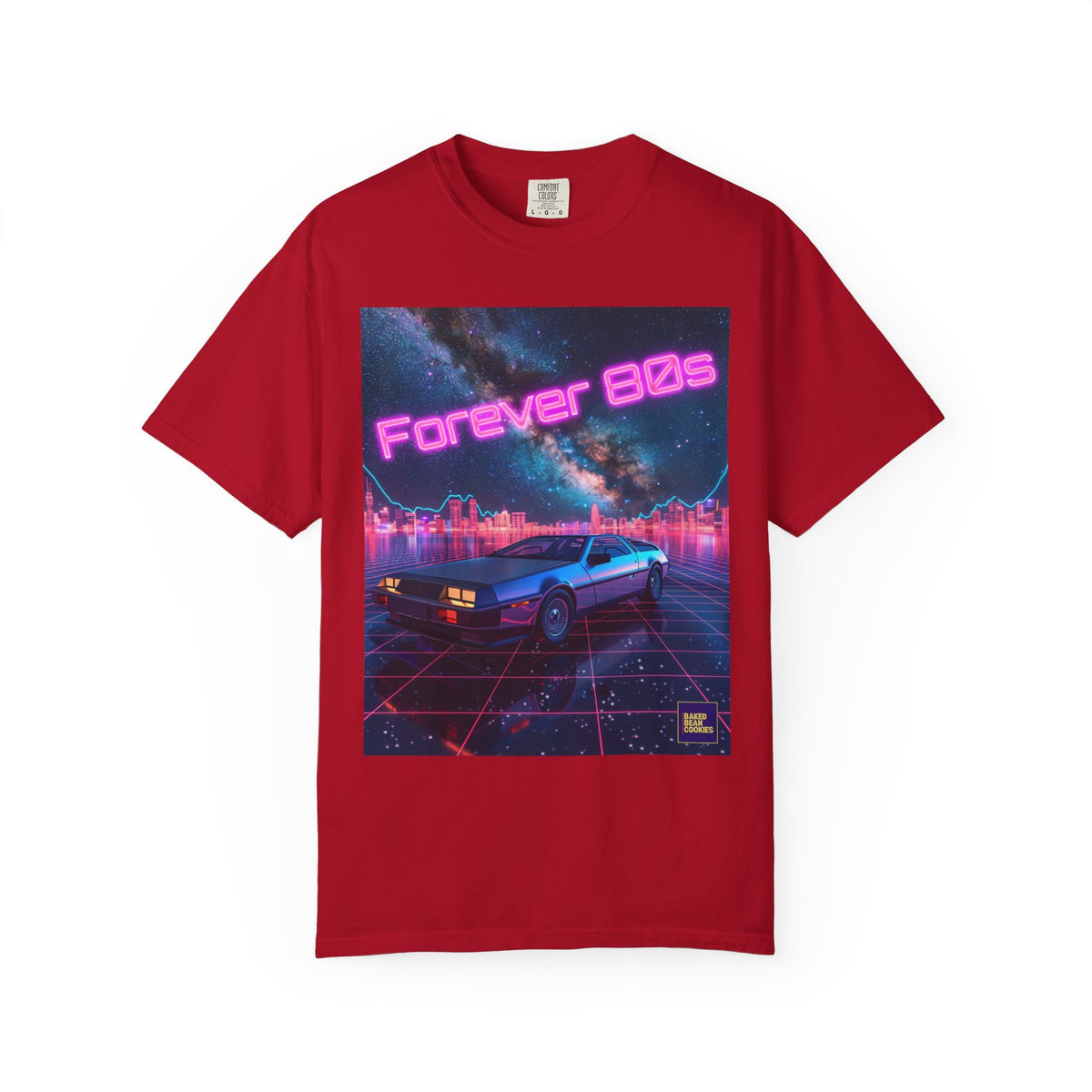 Retro Neon Sports Car Forever 80s Tee