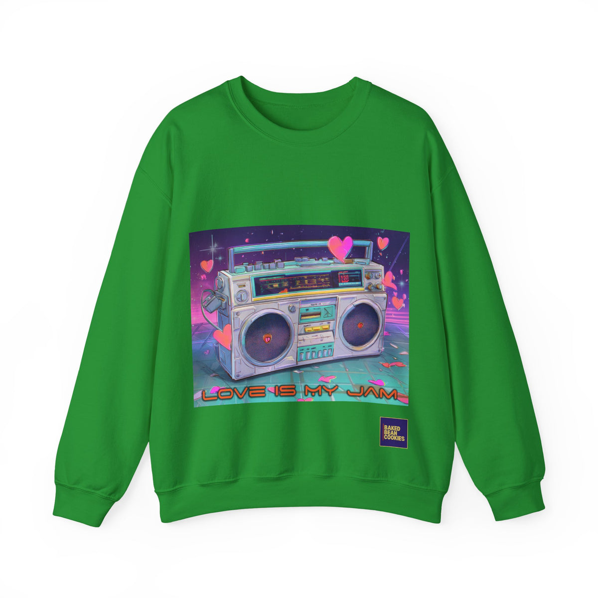 Love Is My Jam Boombox Sweatshirt For Couples | 80s Retro Valentines