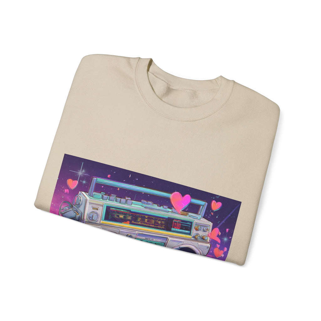 Love Is My Jam Boombox Sweatshirt For Couples | 80s Retro Valentines