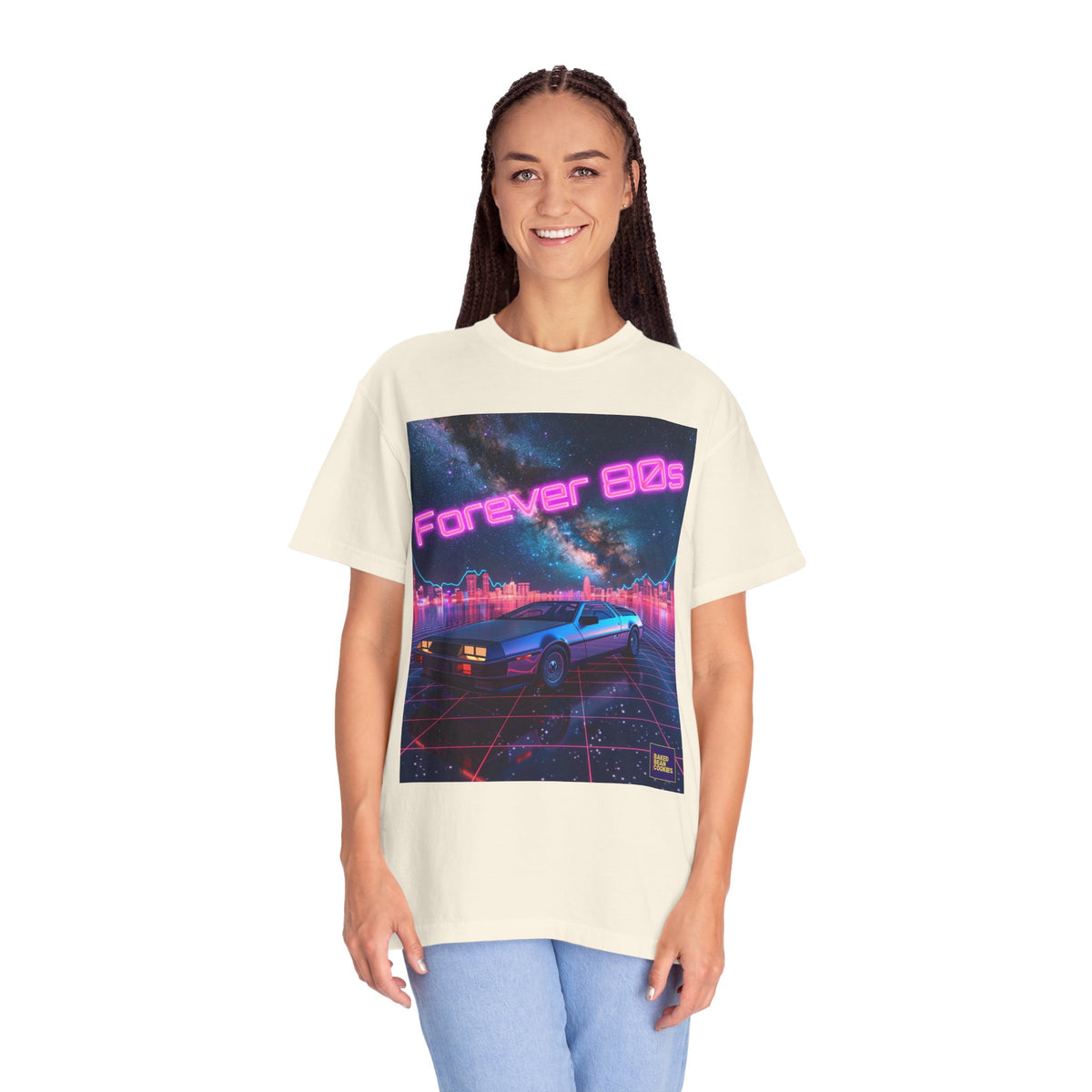 Retro Neon Sports Car Forever 80s Tee