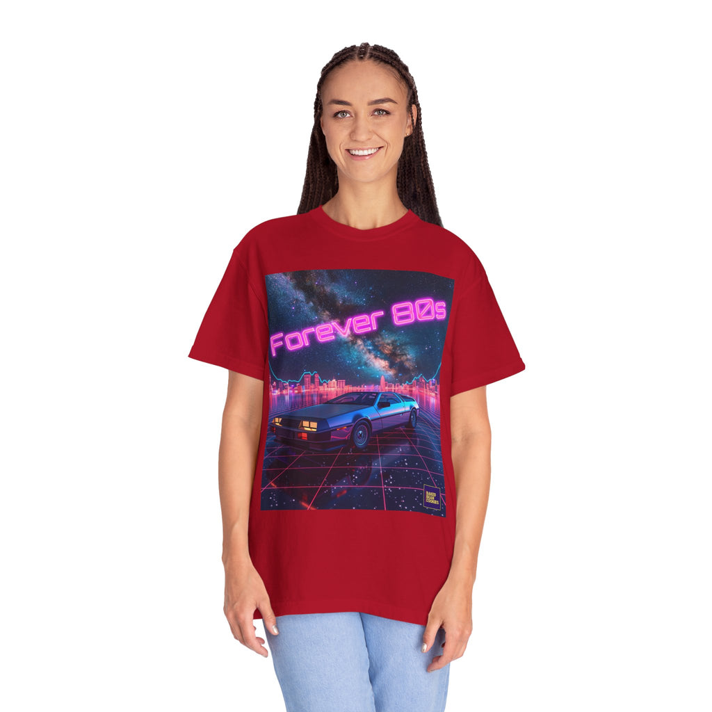 Retro Neon Sports Car Forever 80s Tee