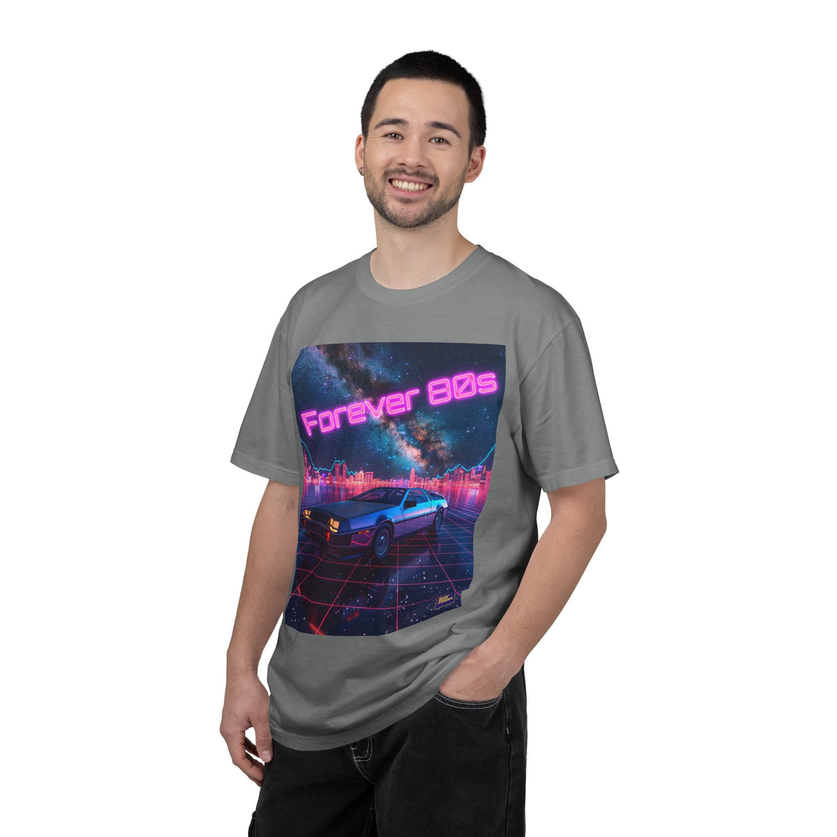Retro Neon Sports Car Forever 80s Tee