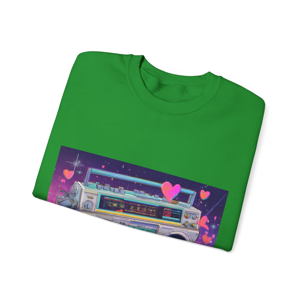 Love Is My Jam Boombox Sweatshirt For Couples | 80s Retro Valentines