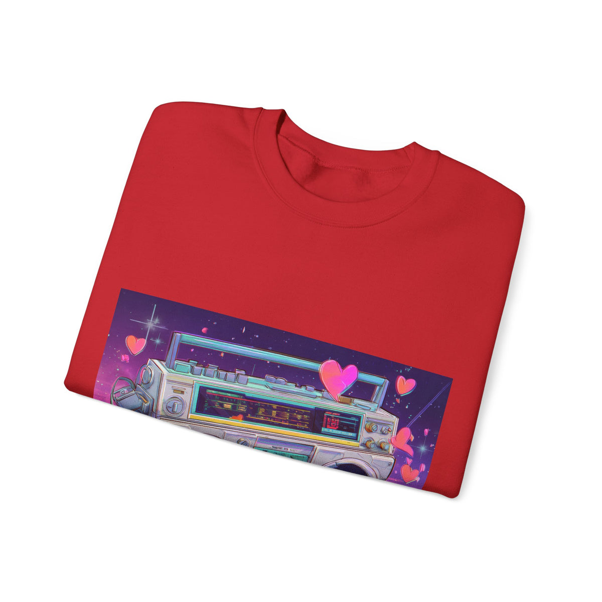 Love Is My Jam Boombox Sweatshirt For Couples | 80s Retro Valentines