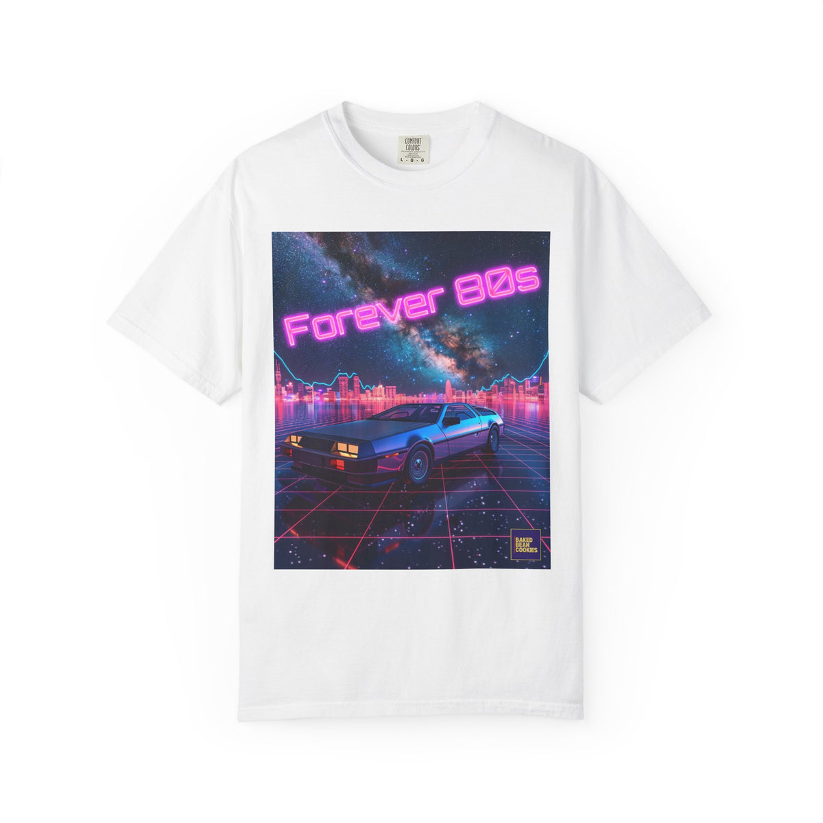 Retro Neon Sports Car Forever 80s Tee