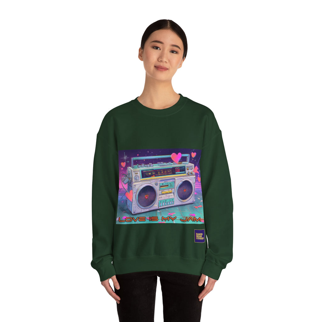 Love Is My Jam Boombox Sweatshirt For Couples | 80s Retro Valentines