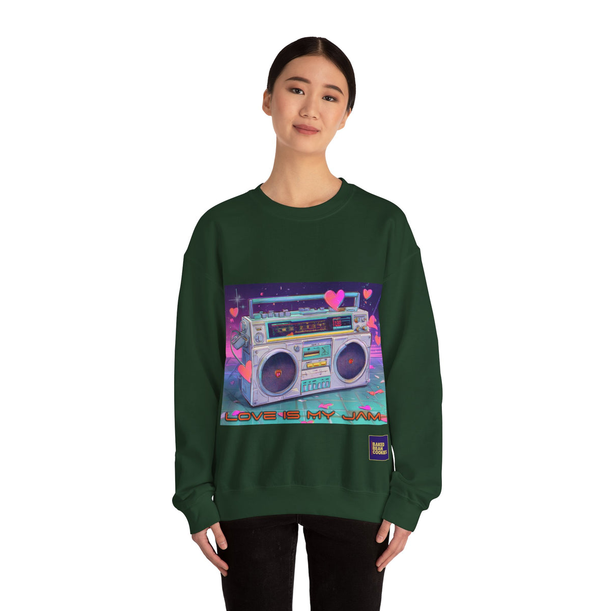 Love Is My Jam Boombox Sweatshirt For Couples | 80s Retro Valentines