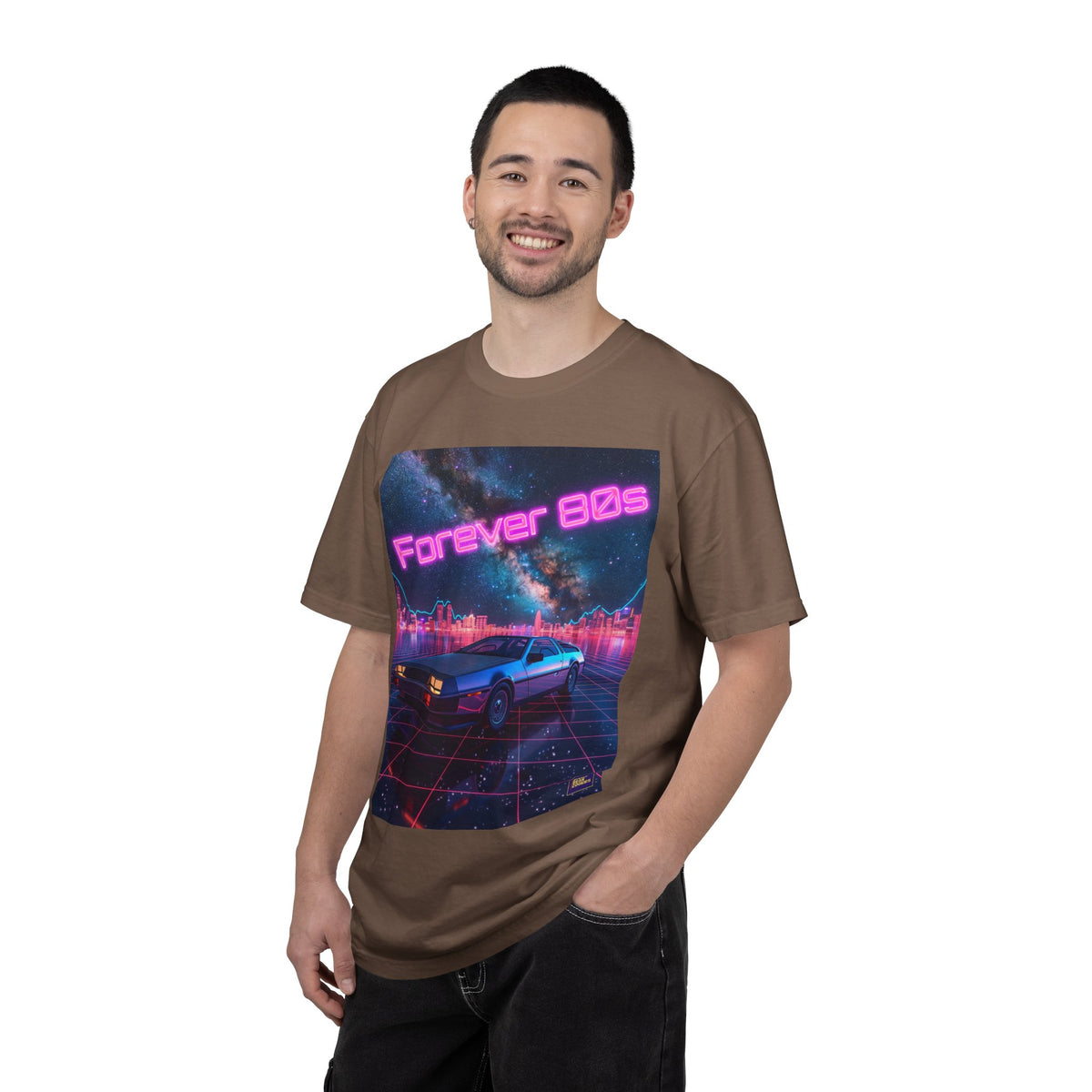 Retro Neon Sports Car Forever 80s Tee