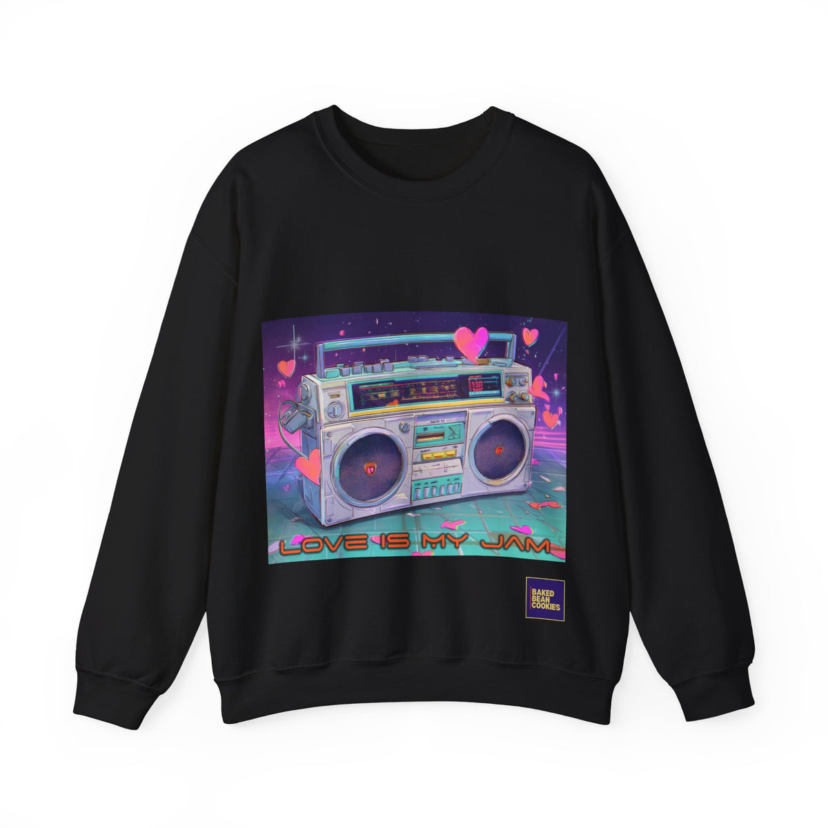 Love Is My Jam Boombox Sweatshirt For Couples | 80s Retro Valentines