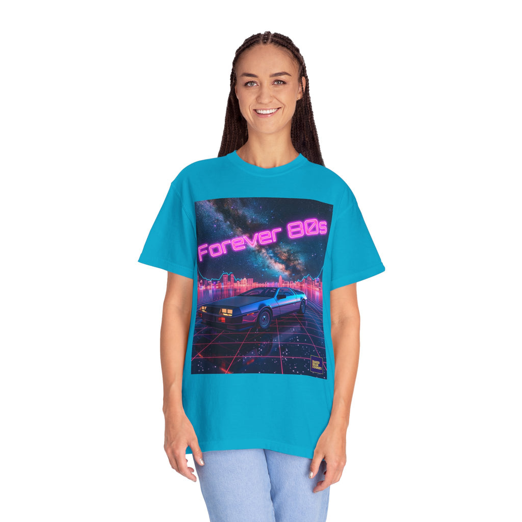 Retro Neon Sports Car Forever 80s Tee