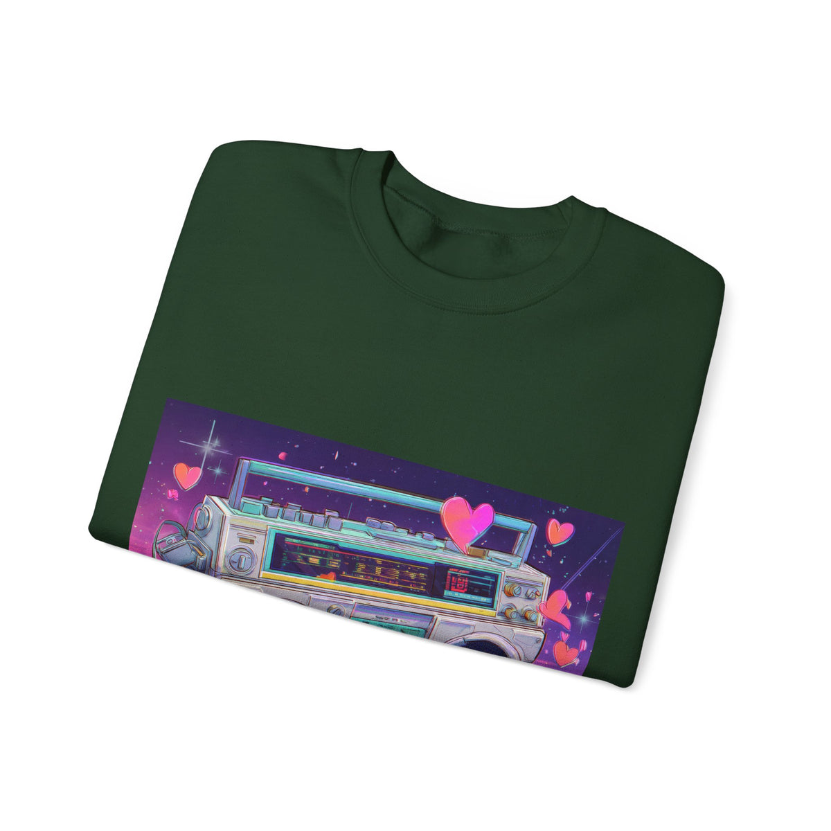 Love Is My Jam Boombox Sweatshirt For Couples | 80s Retro Valentines