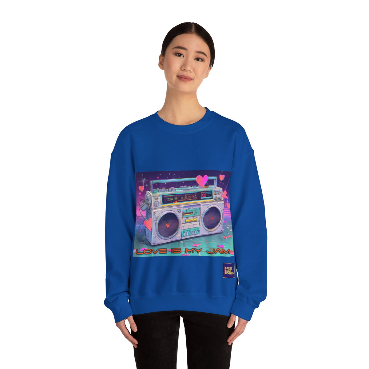 Love Is My Jam Boombox Sweatshirt For Couples | 80s Retro Valentines