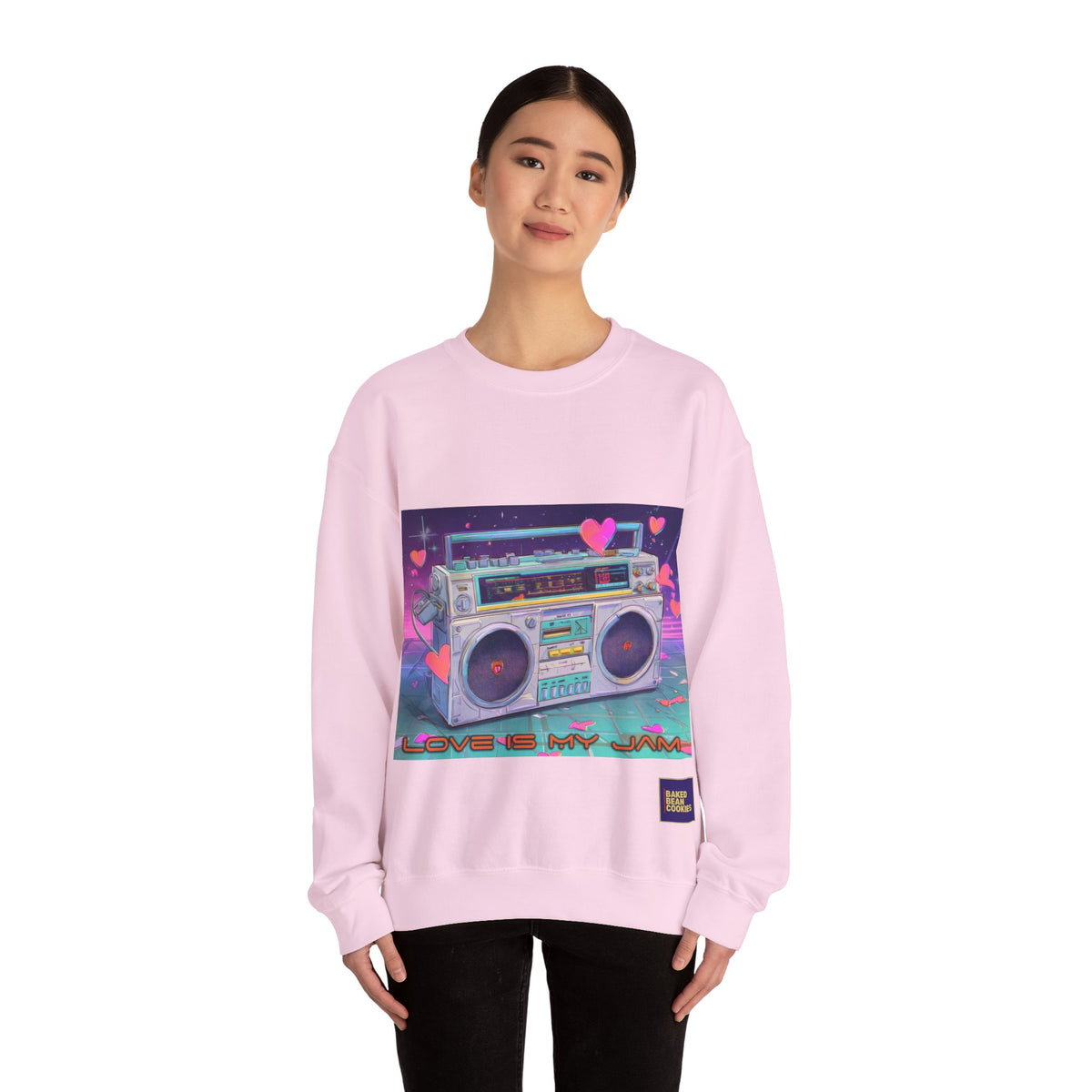 Love Is My Jam Boombox Sweatshirt For Couples | 80s Retro Valentines