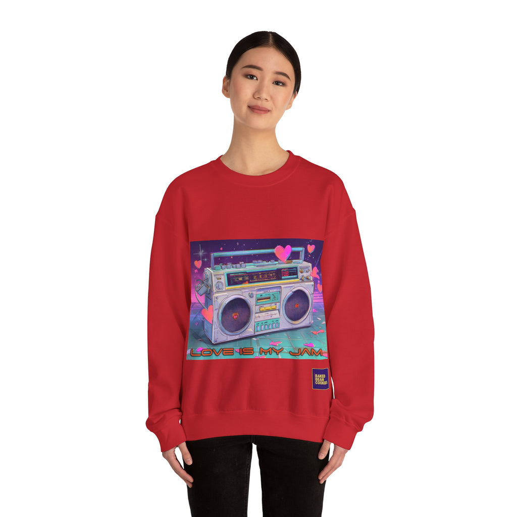 Love Is My Jam Boombox Sweatshirt For Couples | 80s Retro Valentines