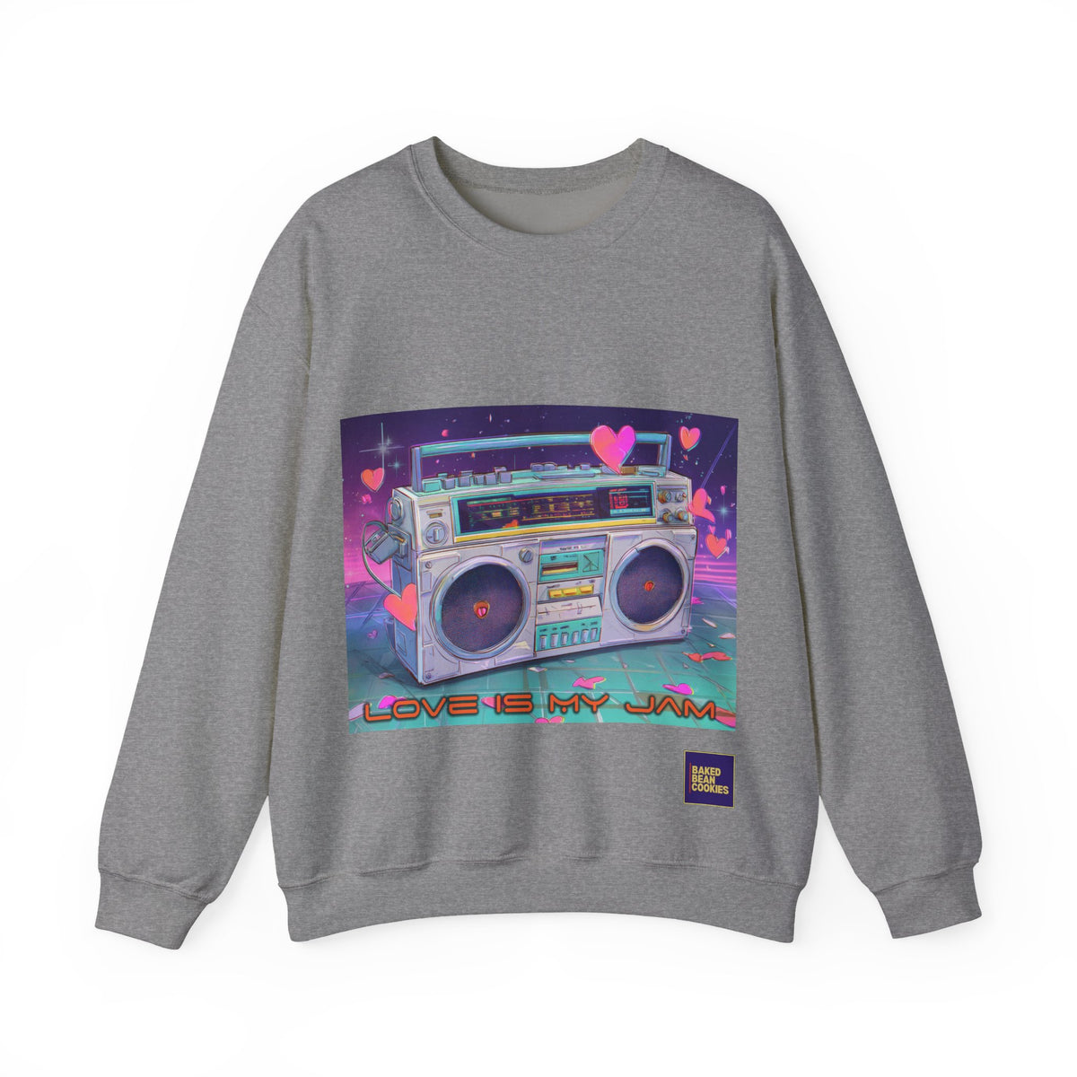 Love Is My Jam Boombox Sweatshirt For Couples | 80s Retro Valentines
