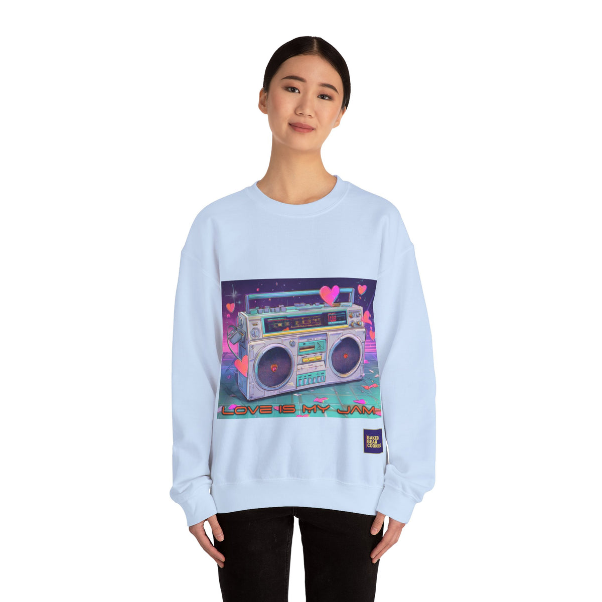 Love Is My Jam Boombox Sweatshirt For Couples | 80s Retro Valentines