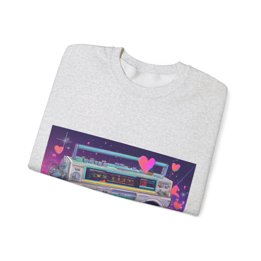 Love Is My Jam Boombox Sweatshirt For Couples | 80s Retro Valentines