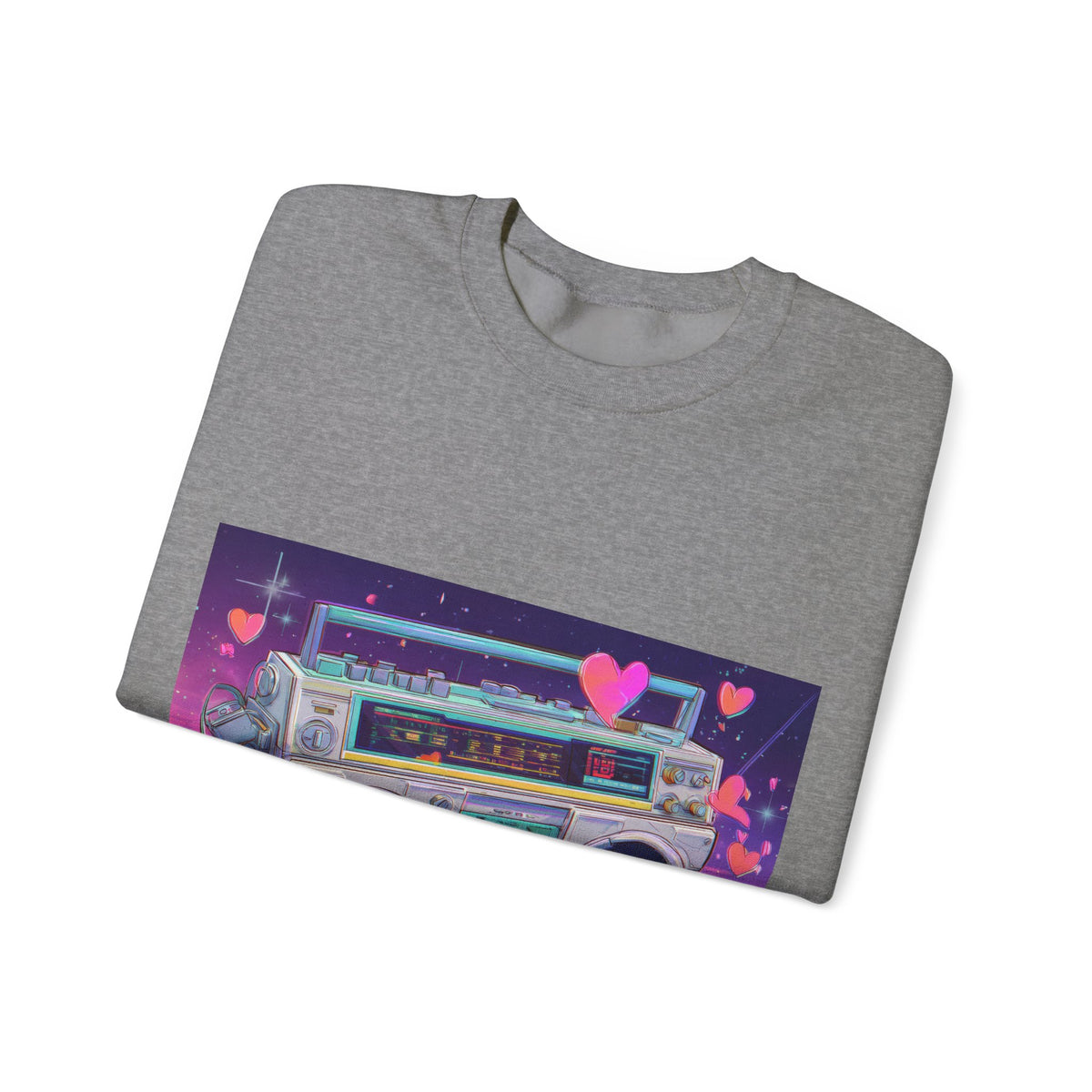 Love Is My Jam Boombox Sweatshirt For Couples | 80s Retro Valentines