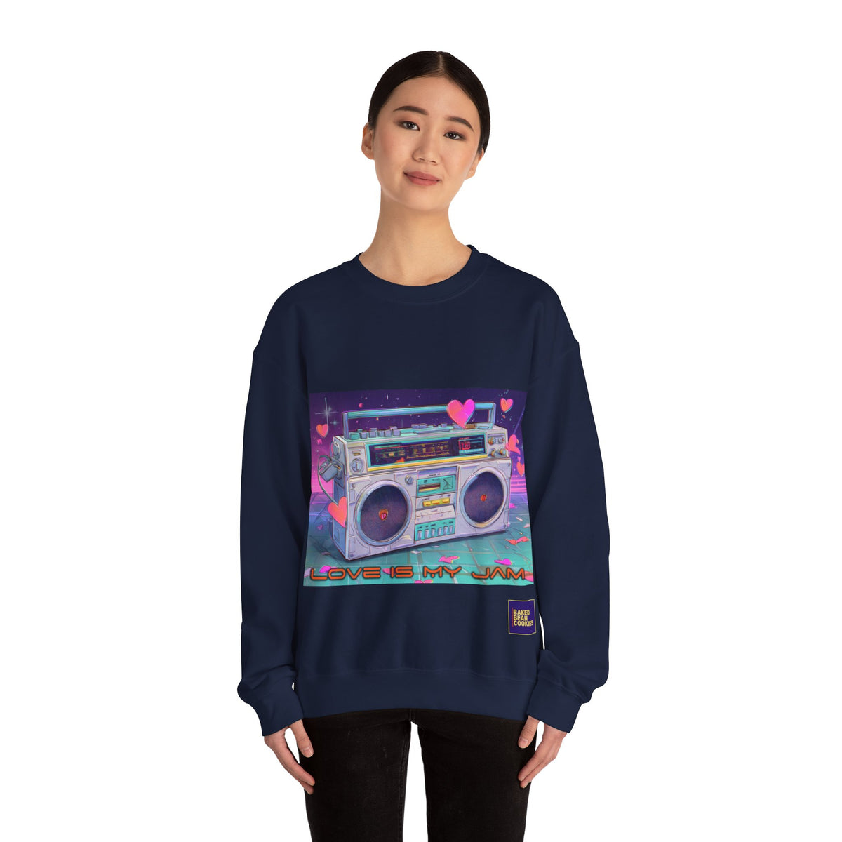 Love Is My Jam Boombox Sweatshirt For Couples | 80s Retro Valentines