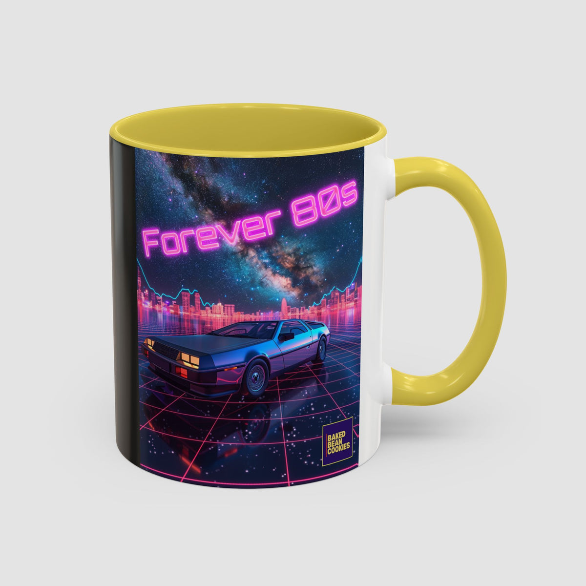 Retro Neon Sports Car Coffee Mug (11oz & 15oz)