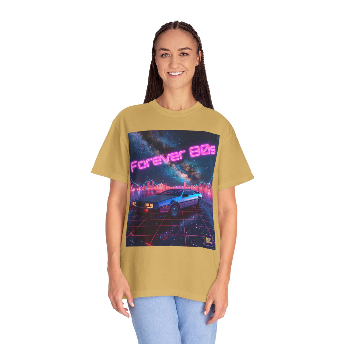 Retro Neon Sports Car Forever 80s Tee
