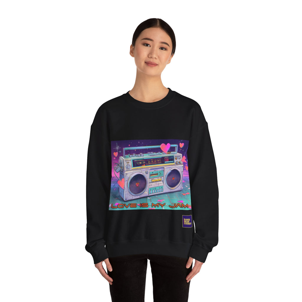 Love Is My Jam Boombox Sweatshirt For Couples | 80s Retro Valentines
