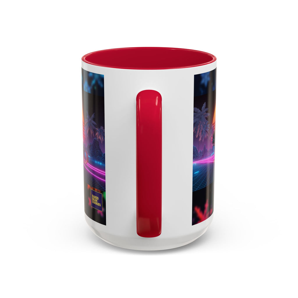 Synthwave Santa - Retro 80's Neon Santa Mug | 11oz or 15oz Colorful Ceramic Mug