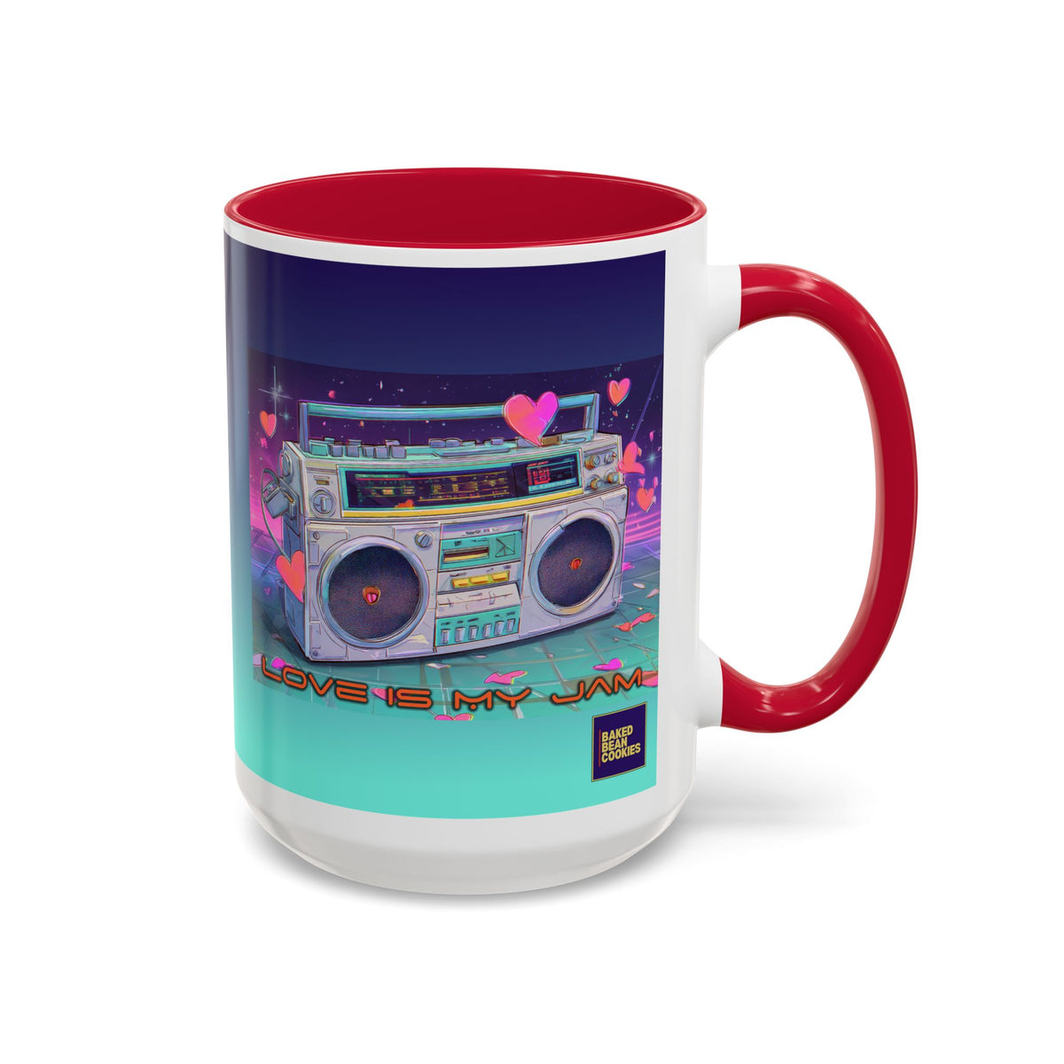 80s Retro Boombox mug | 11oz or 15 oz Colorful Ceramic Mug