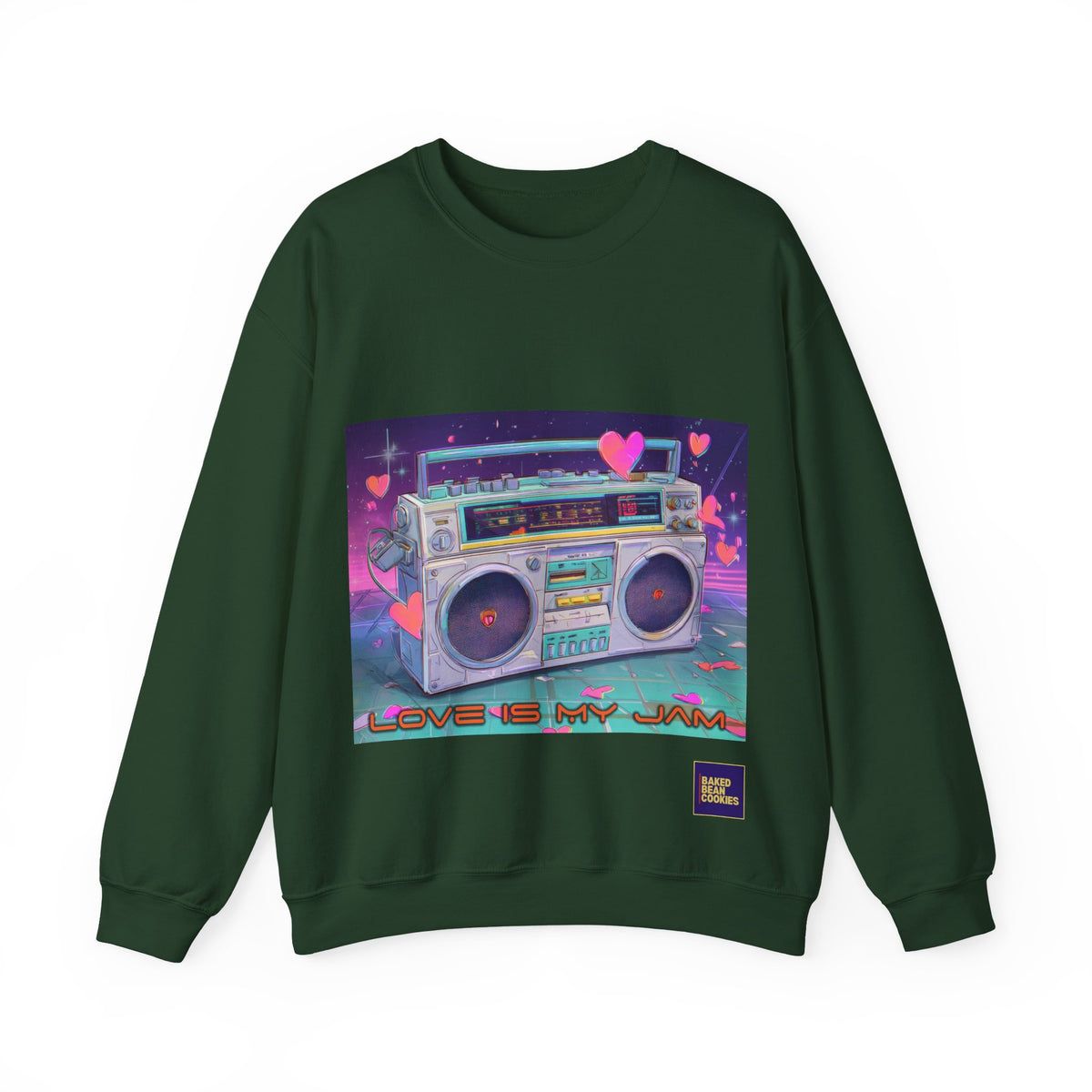 Love Is My Jam Boombox Sweatshirt For Couples | 80s Retro Valentines