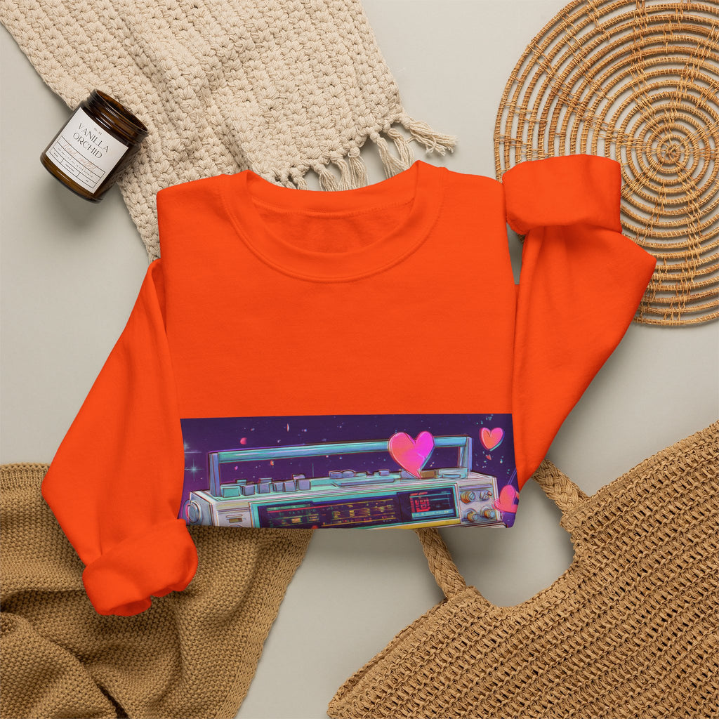 Love Is My Jam Boombox Sweatshirt For Couples | 80s Retro Valentines