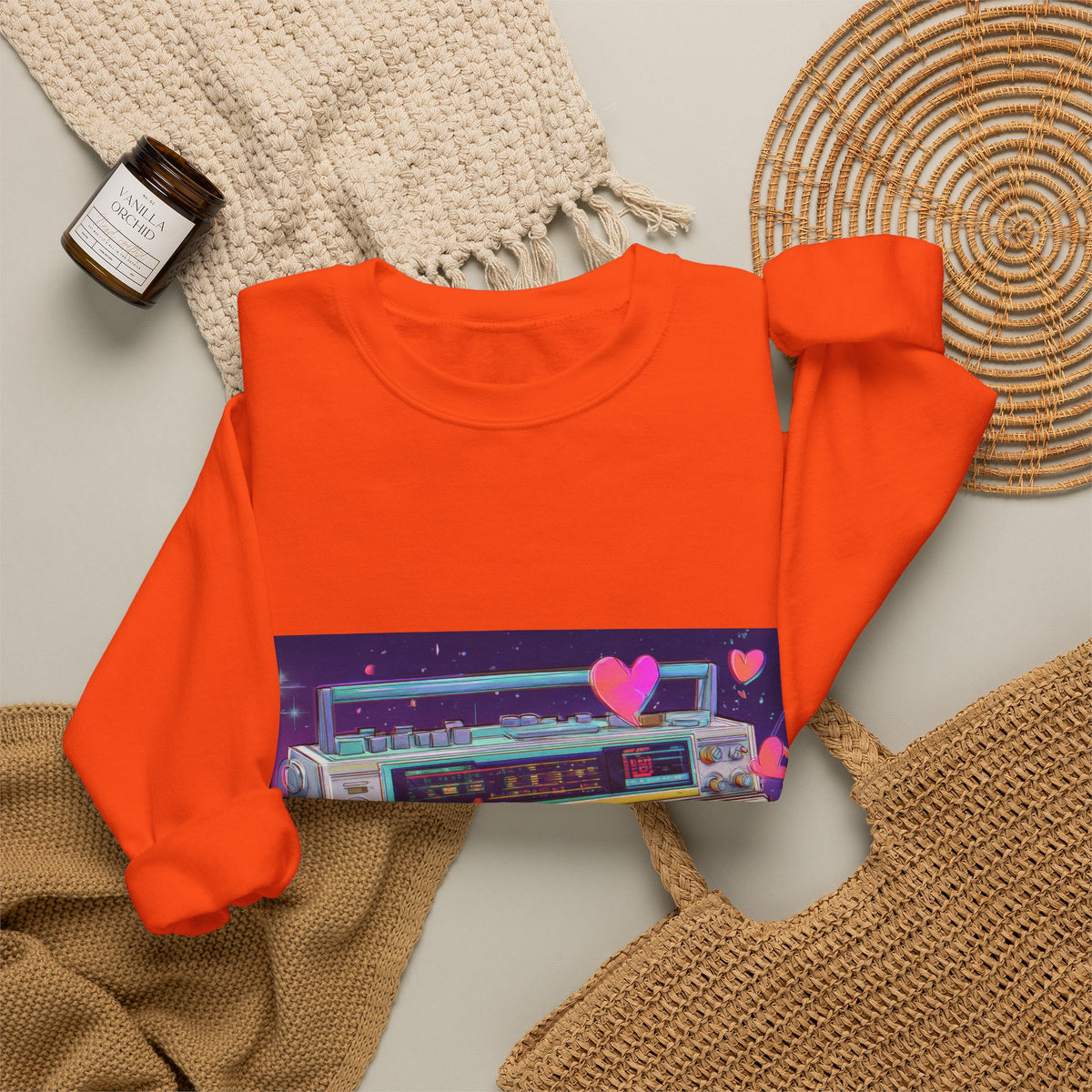 Love Is My Jam Boombox Sweatshirt For Couples | 80s Retro Valentines
