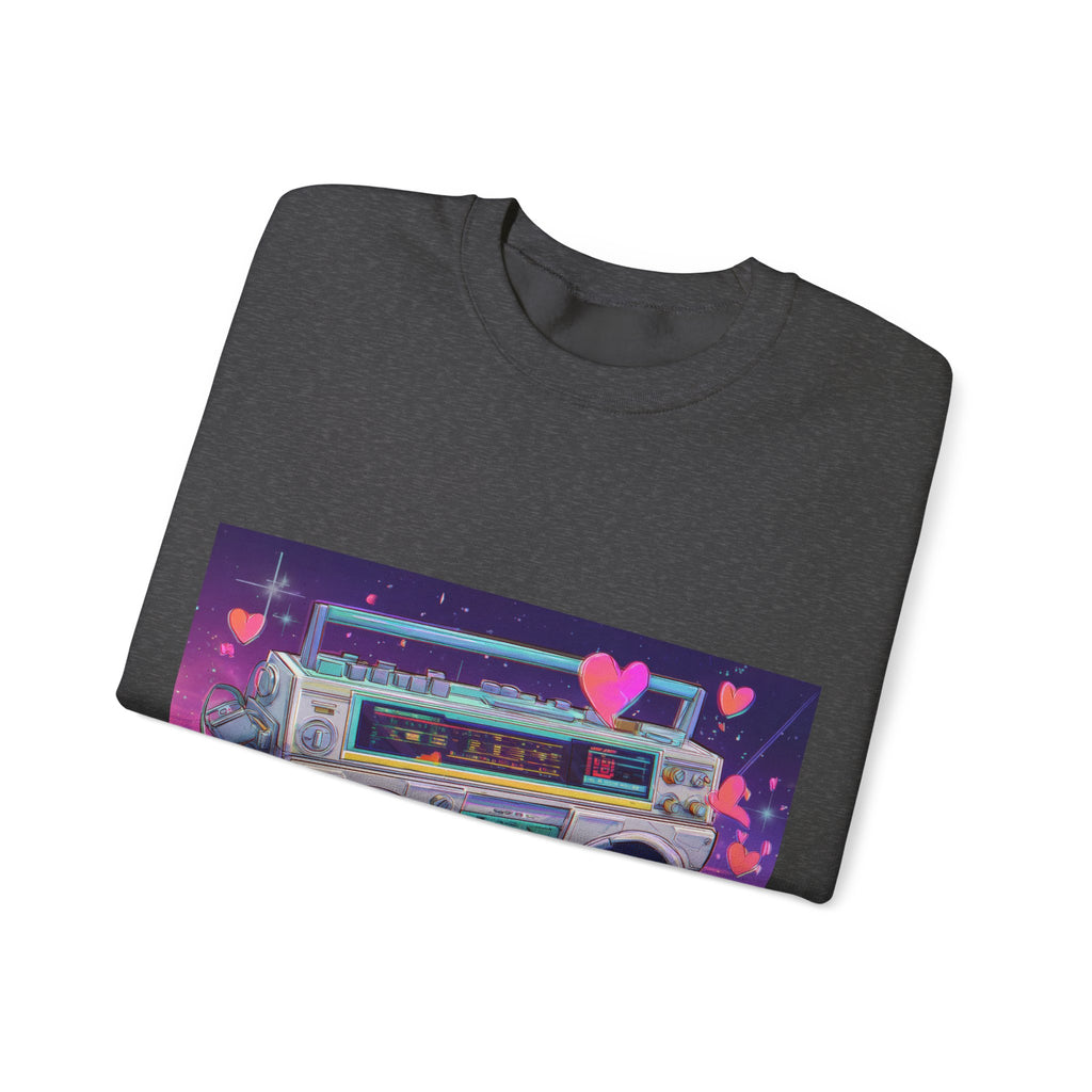 Love Is My Jam Boombox Sweatshirt For Couples | 80s Retro Valentines